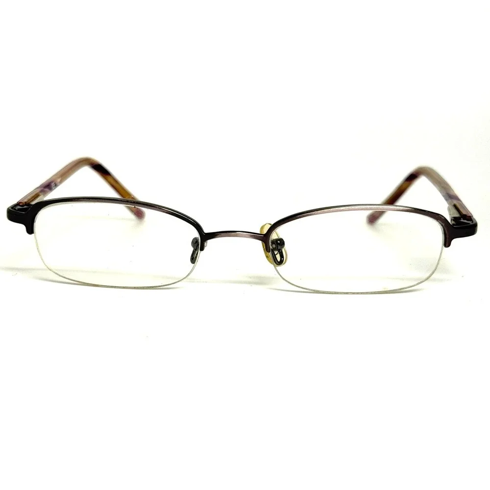 Candie's C Dorsey PUR Eyeglasses Purple Semi Rimless Oval Frames 47-18-130